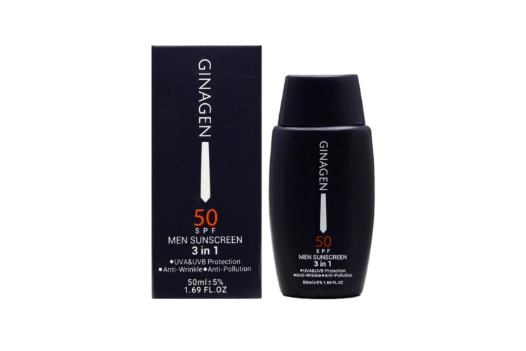 کرم ضد آفتاب 3 در 1 SPF50 ژیناژن مخصوص آقایان